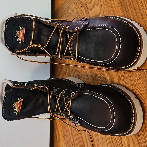 Thorogood Men' Steel Toe Leather Boots Size 10.5 - Picture 2 of 4